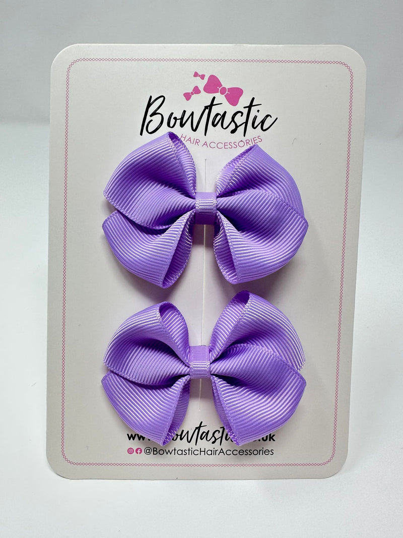 2.5 Inch Flat Bow - Light Orchid - 2 Pack