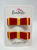 3 Inch Slide Bows - Red & Yellow Gold - 2 Pack