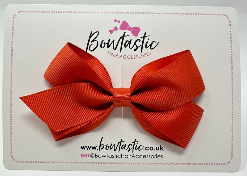 3.5 Inch Flat Bow Style 2 - Mandarin Orange