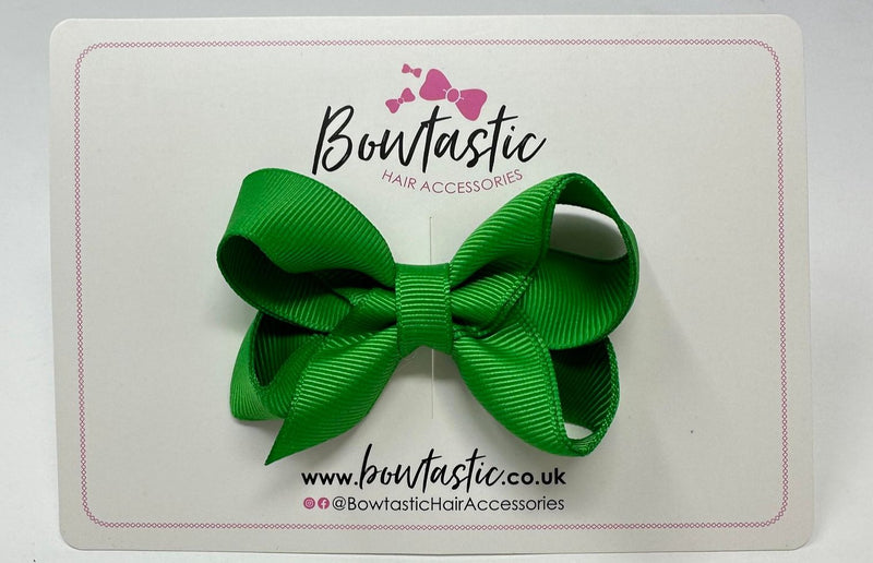 3 Inch Double Layer Bow - Emerald Green