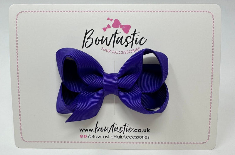 3 Inch Double Layer Bow - Regal Purple