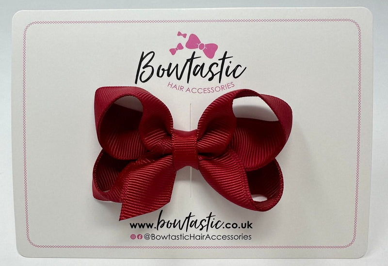 3 Inch Double Layer Bow - Scarlet Red