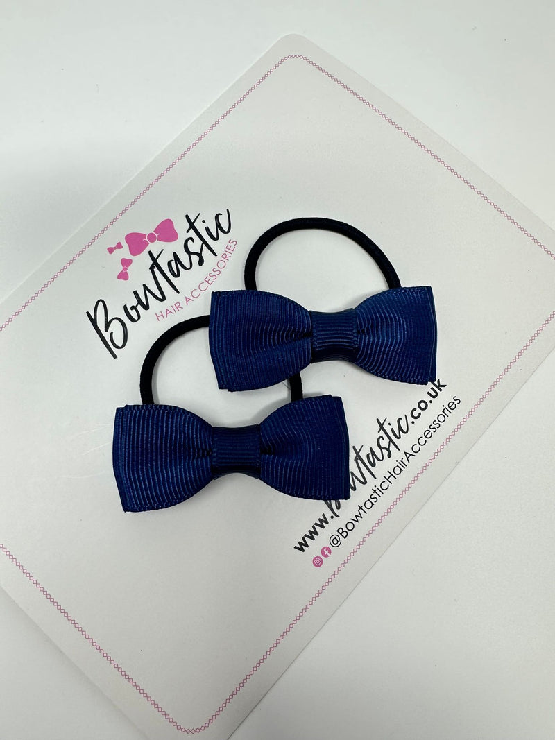 1.75 Inch Bow Thin Elastic - Navy - 2 Pack