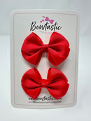 2.5 Inch Flat Bow - Hot Red - 2 Pack