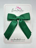 3 Inch Tail Bow Thin Elastic - Forest Green