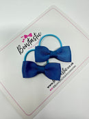 1.75 Inch Bow Thin Elastic - Light Navy - 2 Pack