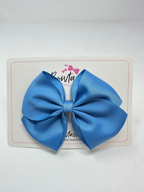 4 Inch Flat Bow - Porcelain Blue