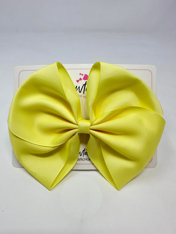 6 Inch Flat Bow - Baby Maize