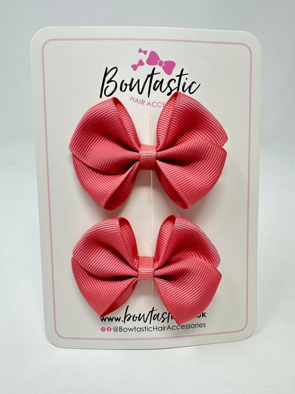 2.5 Inch Flat Bow - Dusty Rose - 2 Pack