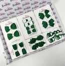 School Bundle - Forest Green & White - 14 Pack - Backing Cards Not Included