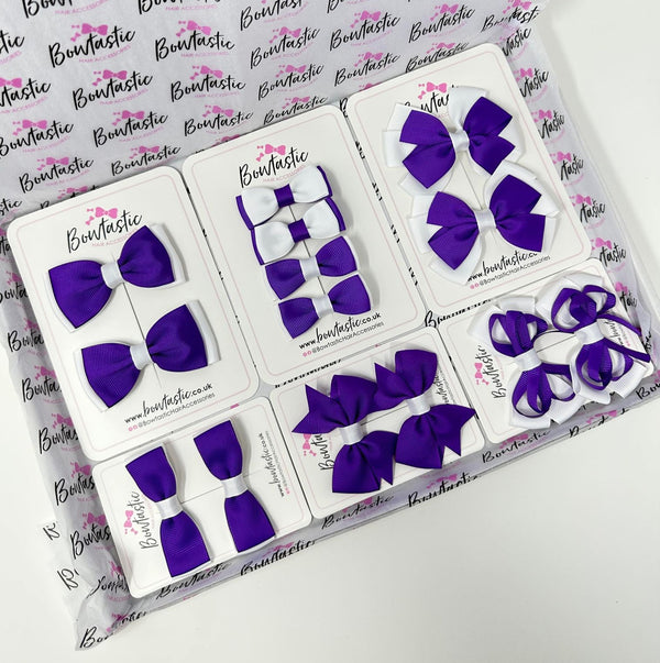 School Bundle - Purple & White - 14 Pack
