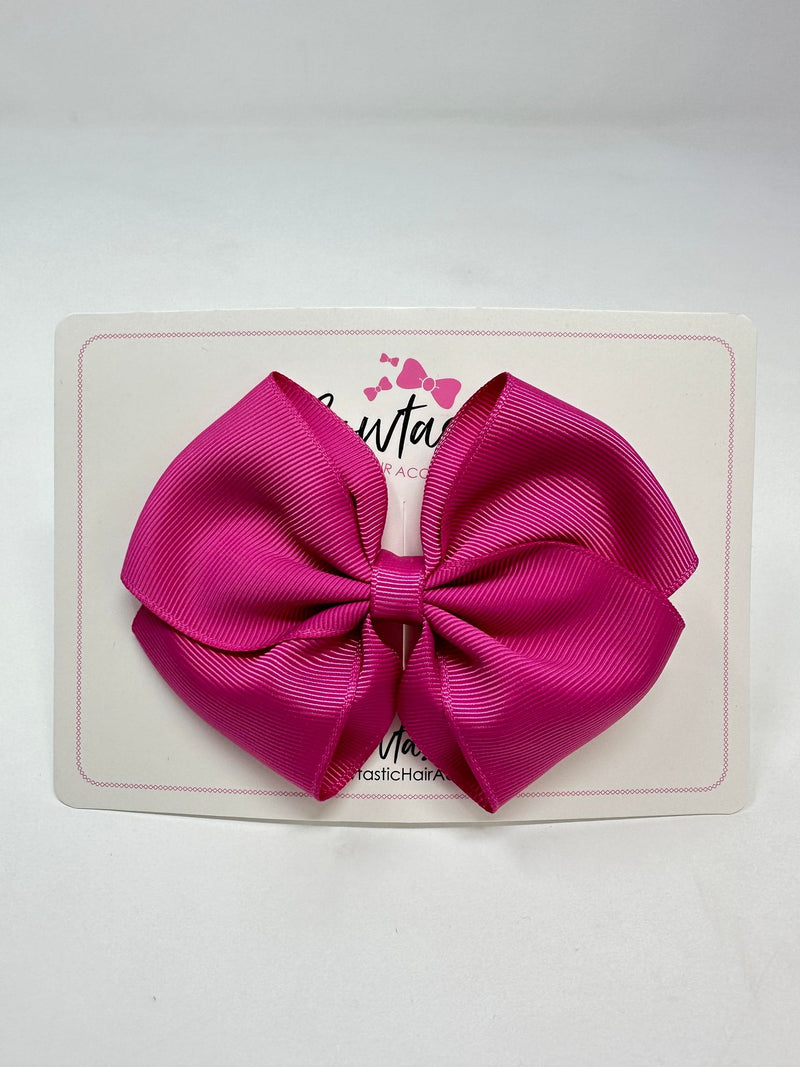 4 Inch Flat Bow - Raspberry Rose