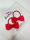 1.75 Inch Bow Thin Elastic - Camellia Rose - 2 Pack