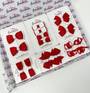 School Bundle - Red & White - 14 Pack - Backing Cards Not Included