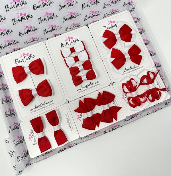 School Bundle - Red & White - 14 Pack