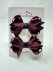 2 Inch Bows - Burgundy & Black - 2 Pack