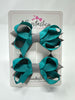 2 Inch Bows - Jade Green & Metal Grey - 2 Pack