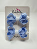 2 Inch Bows - Bluebell & White - 2 Pack