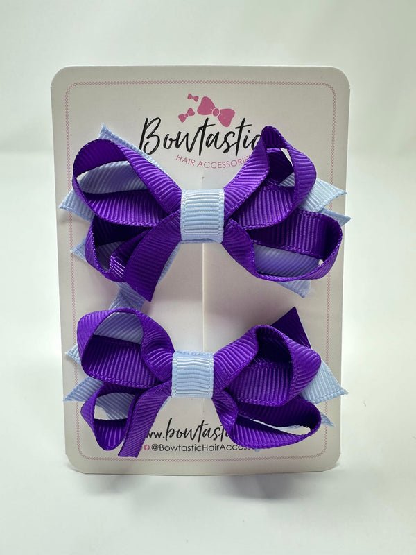 2 Inch Bows - Purple & Bluebell - 2 Pack