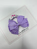3.25 Inch Double Layer Bow Thin Elastic - Lilac Gingham