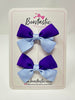 2.5 Inch Butterfly Bow - Purple & Bluebell - 2 Pack