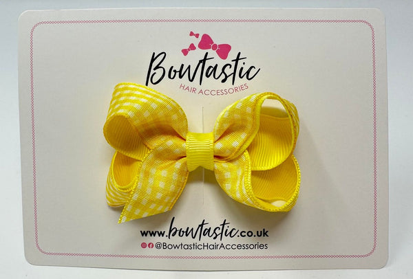 3 Inch Bow - Yellow Gingham