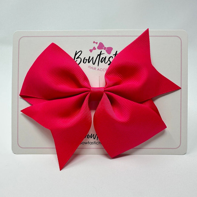 5 Inch Flat Bow - Camellia Rose