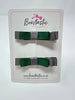 2 Inch Slide Bows - Forest Green & Metal Grey - 2 Pack