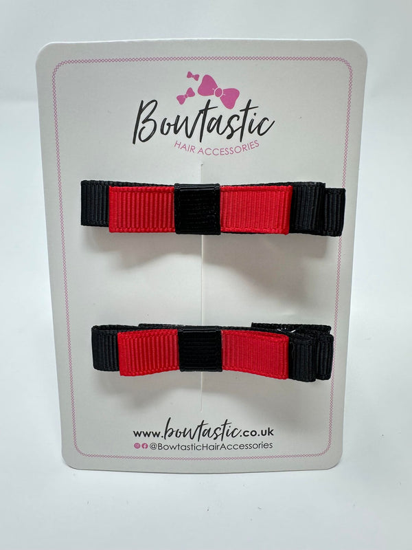 2 Inch Slide Bows - Red & Black - 2 Pack