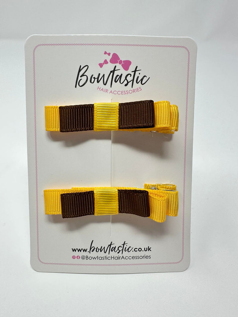 2 Inch Slide Bows - Turftan & Yellow Gold - 2 Pack