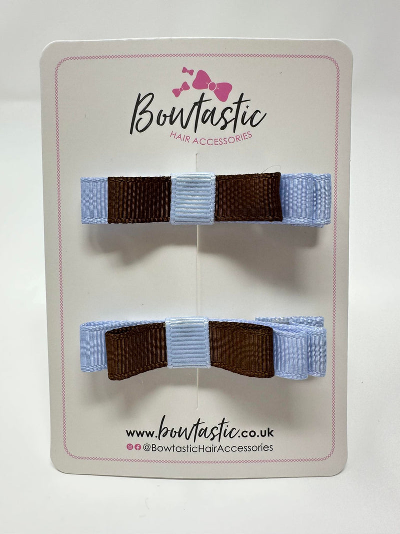 2 Inch Slide Bows - Turftan & Bluebell - 2 Pack