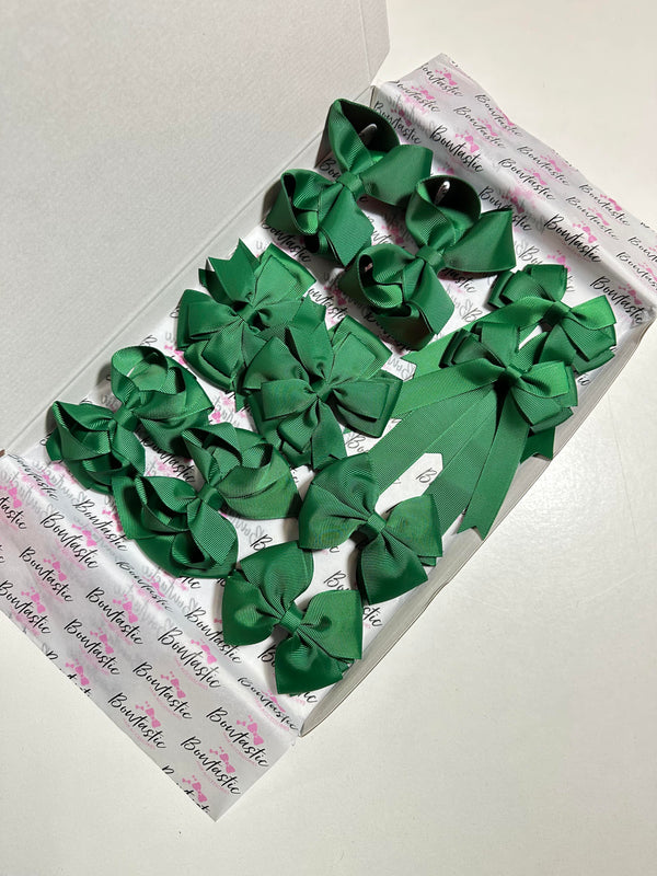 School Bundle - 5 Matching Pairs - Forest Green - Clips