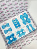 School Gingham Bundle - Turquoise Gingham - 14 Pack - Backing Cards Not Included