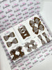 School Gingham Bundle - Turftan & Brown Gingham - 14 Pack - Backing Cards Not Included