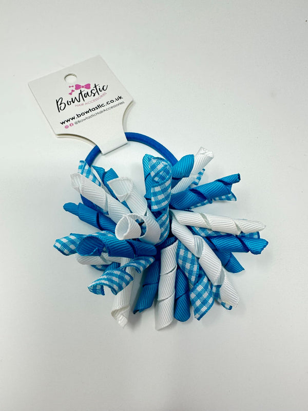 3.5 Inch Corker Bobble - Turquoise Gingham