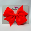 5 Inch Flat Bow - Neon Orange