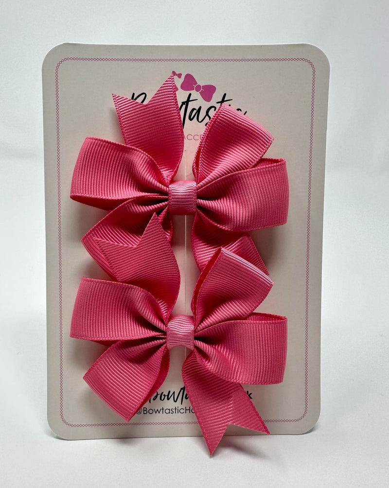 3 Inch Pinwheel Bow - Fantasy Rose - 2 Pack