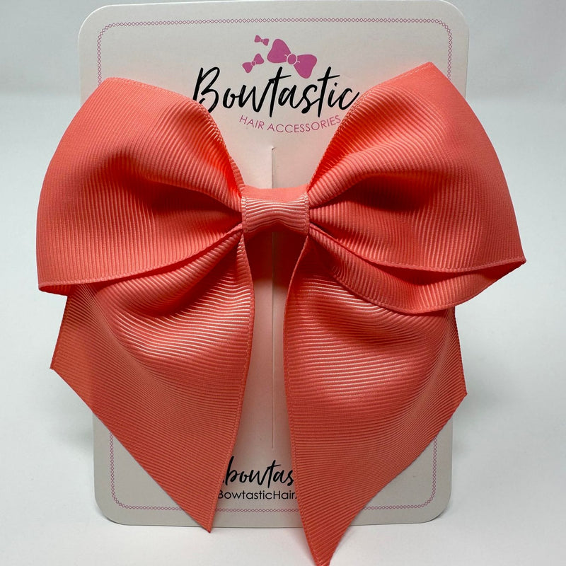 5 Inch Cheer Bow - Light Coral