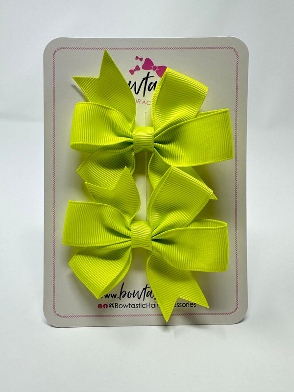 3 Inch Pinwheel Bow - Pineapple - 2 Pack