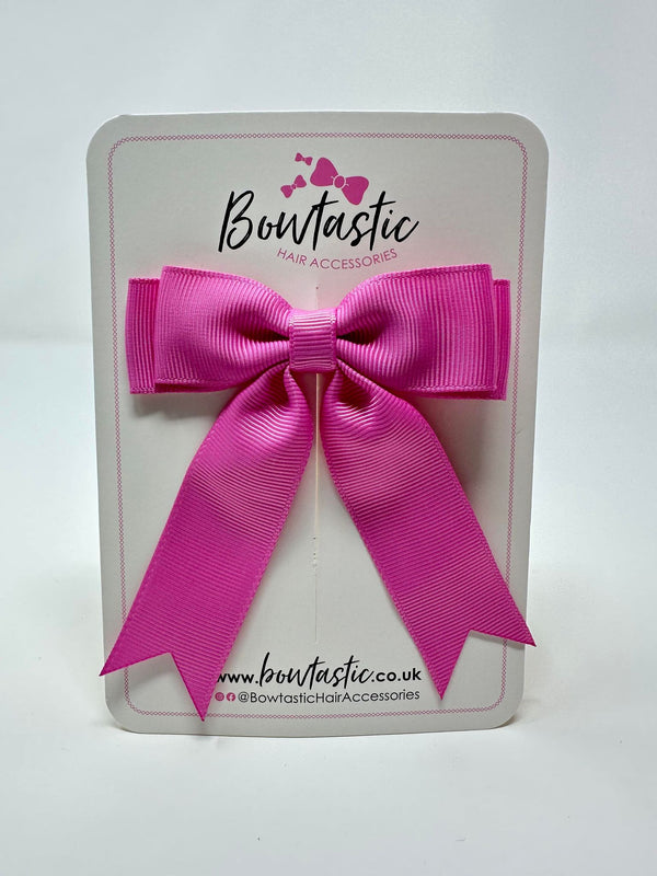 3.5 Inch Tail Bow - Rose Bloom