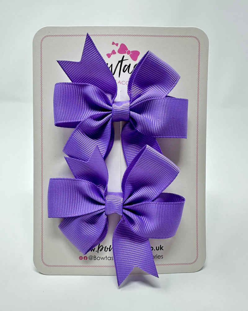 3 Inch Pinwheel Bow - Hyacinth - 2 Pack