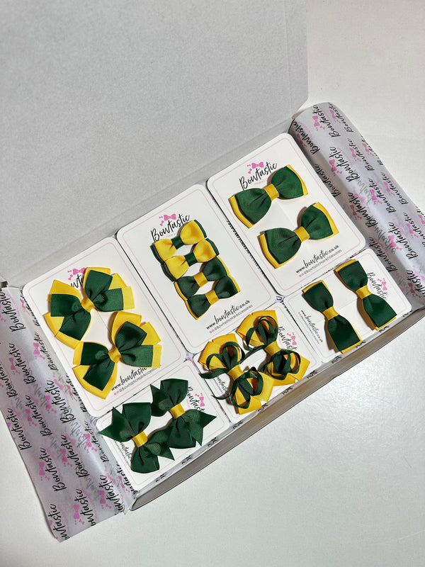 School Bundle - Forest Green & Yellow Gold - 14 Pack