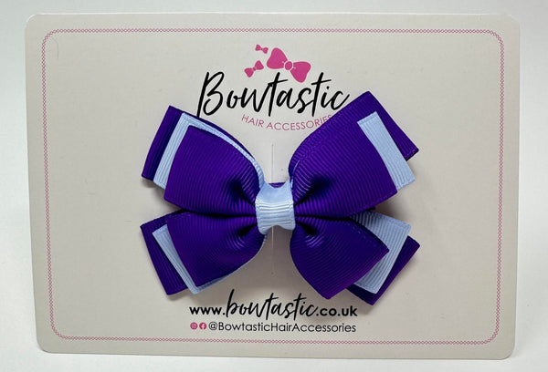 3 Inch Layer Butterfly Bow - Purple & Bluebell