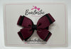 3 Inch Layer Butterfly Bow - Burgundy & Black