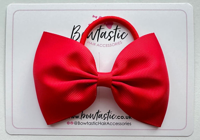 4.5 Inch Tuxedo Bow Bobble - Red