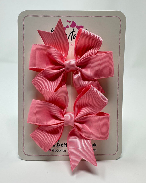3 Inch Pinwheel Bow - Pink - 2 Pack