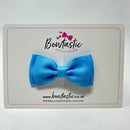 3 Inch Flat Double Bow - Blue Mist