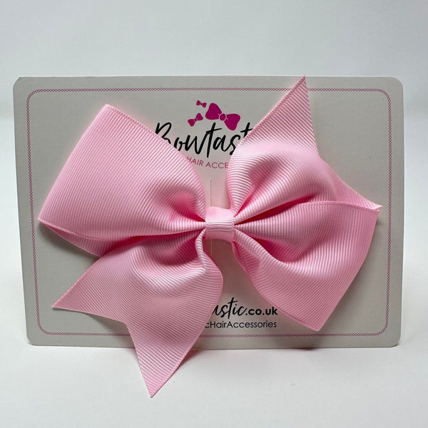 5 Inch Flat Bow - Pearl Pink