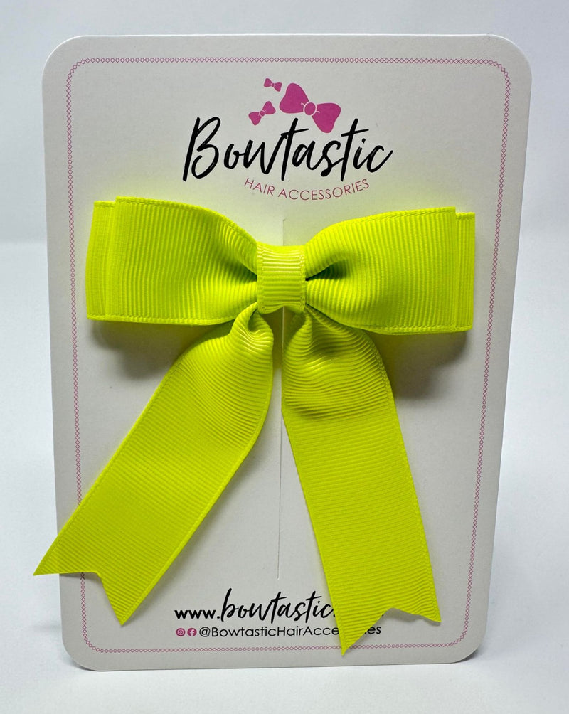 3.5 Inch Tail Bow - Pineapple