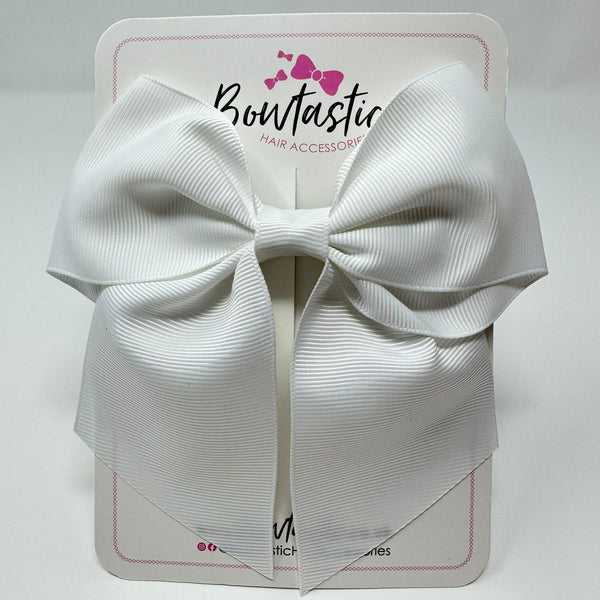5 Inch Cheer Bow - White